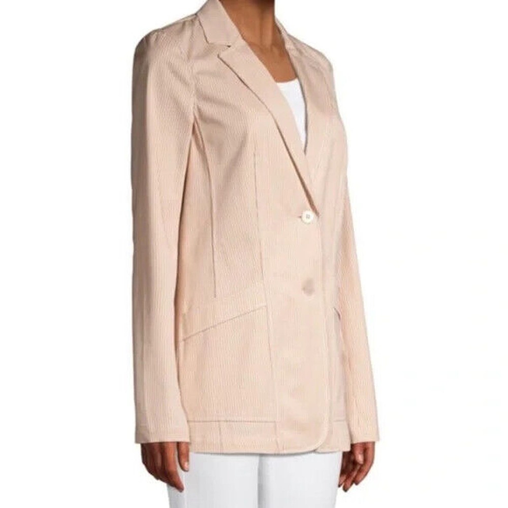 LAFAYETTE 148 Women's Boston Micro Stripe Blazer In Clay Multi NWT - Picture 2 of 8
